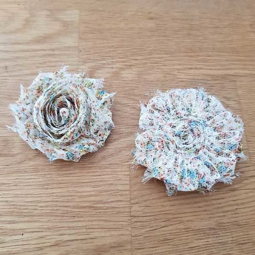 Fleur tissus effilochée fantaisie n°89