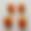 Perle tissé en fil 15 mm orange