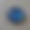 Cabochon rond en verre 12mm fleur bleu 039 