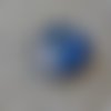 Cabochon rond en verre 12mm fleur bleu 033 