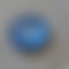 Cabochon rond en verre 12mm fleur bleu 031 