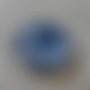 Cabochon rond en verre 12mm fleur bleu 024 