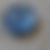 Cabochon rond en verre 12mm fleur bleu 019 