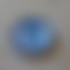 Cabochon rond en verre 12mm fleur bleu 018 