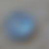 Cabochon rond en verre 12mm fleur bleu 006 