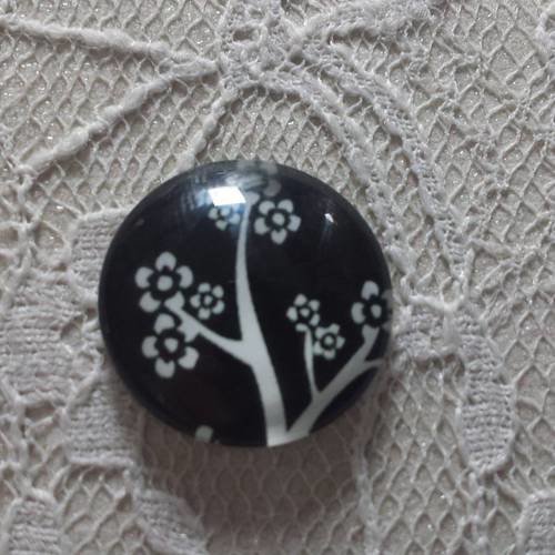 Cabochon rond en verre 20mm oiseaux 020 