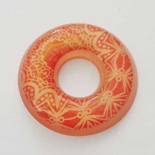 Pendentif donuts 35 mm en résine n°019