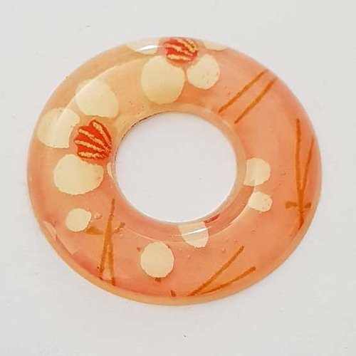 Pendentif donuts 35 mm en résine n°025