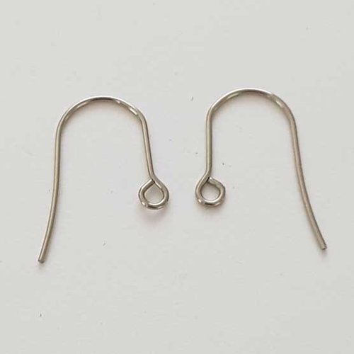 5 paires supports boucles d'oreilles hameçon acier inoxydable n°02-02