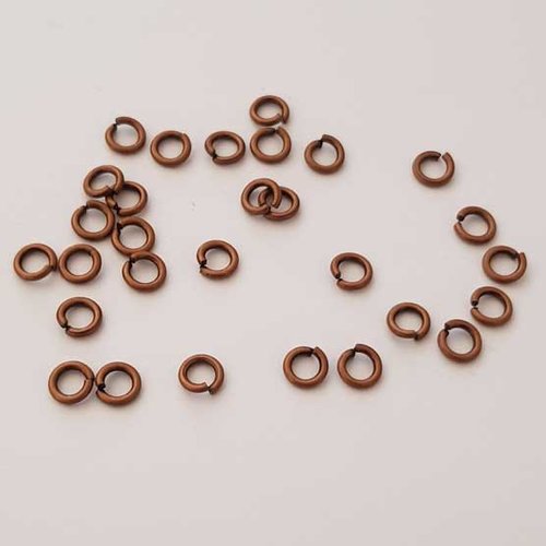 10 anneaux de jonction ouvert 05 mm cuivre