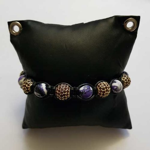 Bracelet shamballa perles n°06 strass