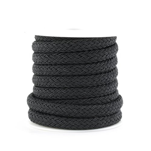 Corde polyester regaliz 8 x 10 mm noir