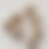 Perle ronde verre effet nacré beige foncé 10 mm n°01