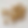Perle ronde verre effet nacré doré 10 mm n°01