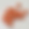 Perle ronde verre effet nacré orange corail 10 mm n°01