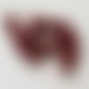 Perle ronde verre effet nacré rouge foncé 10 mm n°01