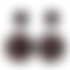 Boucle d'oreille puce double face 8 mm et poussoir perle de 16 mm n°05