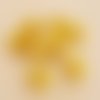 Perle ronde céramique jaune 12 mm n°01
