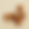 Perle ronde céramique marron 12 mm n°02
