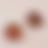 Perle fantaisie soucoupe céramique orange 20 mm n°5