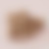 Perle ronde céramique marron beige 14 mm