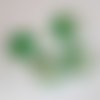 Perle ronde plastique fantaisie vert 18 mm n°02
