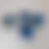 Perle ronde plastique fantaisie bleu 18 mm n°03