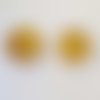 Perle ronde plastique brillante jaune doré 24 mm n°001