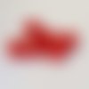 Perle ronde en plastique rouge 16 mm