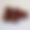 Perle ronde en plastique marron clair 16 mm