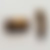 Perle passant rectangle pour cuir 13 mm bronze n°09