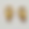 1 fermoir mousqueton fantaisie 15 x 09 mm doré