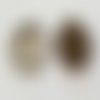 Pendentif cabochon ovale 25 x 18 mm en verre fantaisie n°04-02