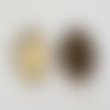 Pendentif cabochon ovale 25 x 18 mm en verre fantaisie n°05-02