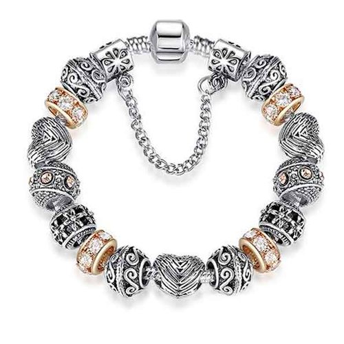 Bracelet européen 3 mm réalisé métal argenté n°072 maille serpent européen