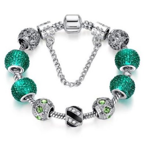 Bracelet européen 3 mm réalisé métal argenté n°124 maille serpent européen
