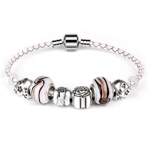 Bracelet européen 3 mm réalisé métal argenté n°142 maille serpent européen