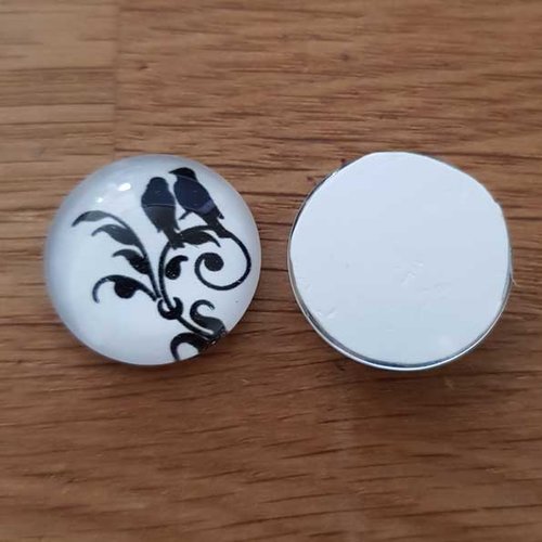 Cabochon rond en verre 20mm divers 027