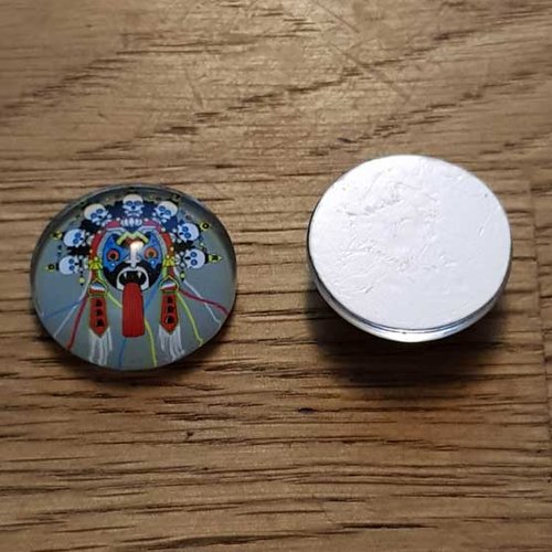 Cabochon rond en verre 20mm divers 035