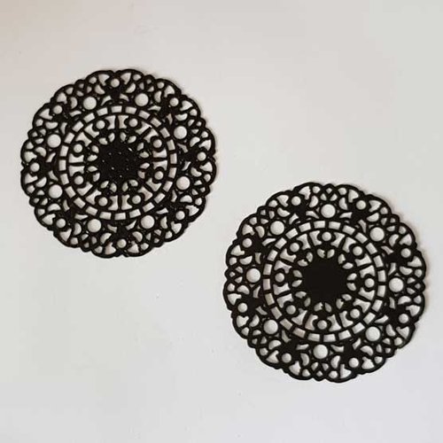 Estampe n°23 rond 46 mm noir estampe filigrane