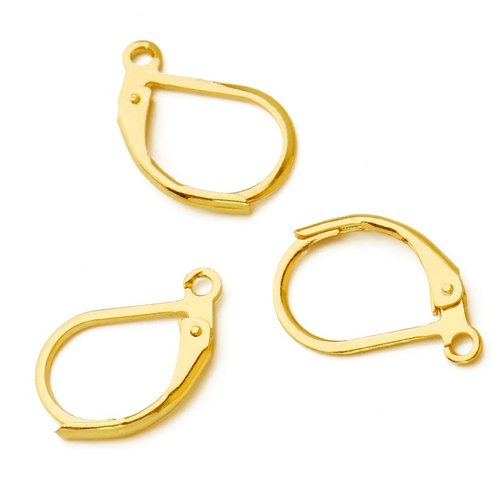 Support boucle d'oreille dormeuse inoxydable n°02 doré