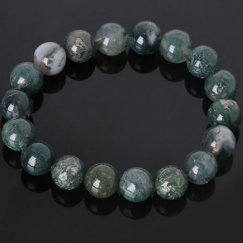 Bracelet en pierre synthétique perles mousse agate de 06 mm n°14