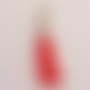 Pompon mousqueton 45 mm rouge