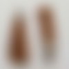 Pompon suédine uni 45 mm n°08 marron clair à franges