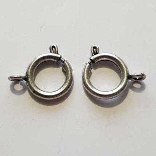 1 fermoir mousqueton 12 mm rond