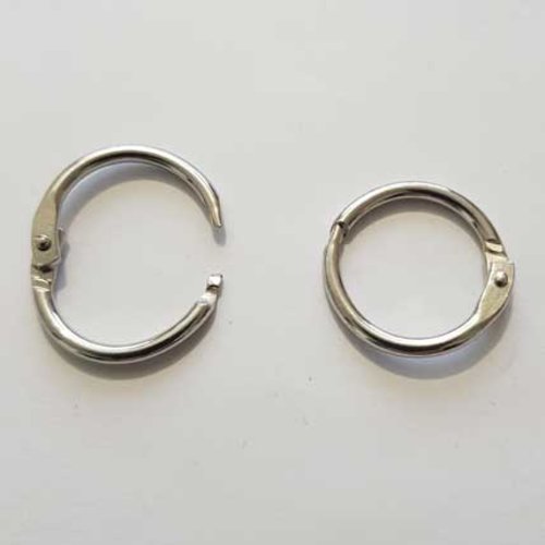 Anneau porte clé anneau de reliure rond argent 37 mm