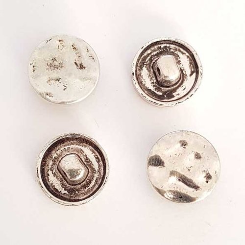 Bouton argent n°25 de 16 mm rond