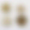 Bouton argent/or n°38 de 23 mm rond