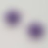 Bouton bois etoile violet n°02-01