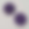 Bouton bois fleur violet n°01-01